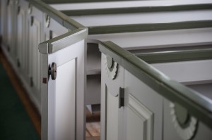 Church bench door
